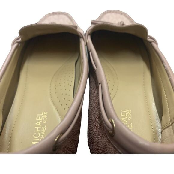 MICHAEL Michael Kors Sutton Leather‎ Moccasin Loafer Flats Pink SZ 8 - Picture 4 of 8